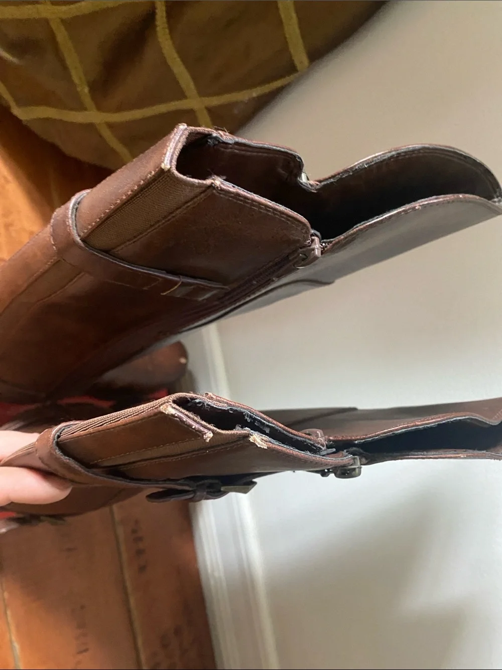 Guess Women's Tall Brown Over-the-Knee Buckle Riding Boots